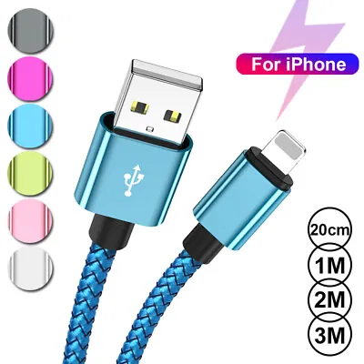 Long USB Charger Cable For IPhone 7 8 6 5 11 SE XR XS Fast Charge Data Sync Lead • $2.97
