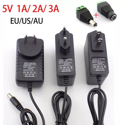 $2.05 • Buy AC 100-240V To DC 5V 1A 2A 3A Power Supply Adapter Charger LED Strip Light CCTV