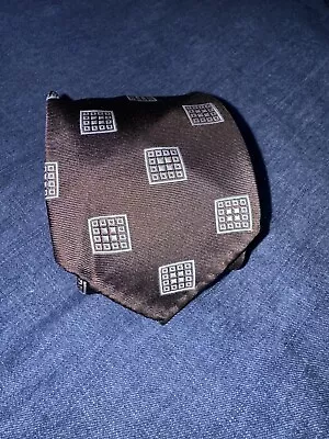 Brown Geometric VIOLA MILANO Seven Fold Tie! • $125