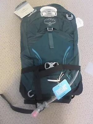 Womens New Osprey Sylva 5L Hydration Backpack One Size Color Baikal Green • $109.03