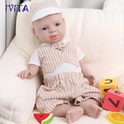 IVITA 19''Full Body Silicone Doll Adorable Boy Infant Lifelike Reborn Baby Doll • $97.30