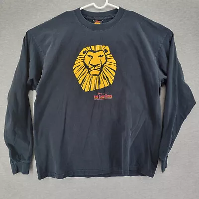 Vintage Lion King Shirt Mens XL Black Disney Broadway Musical Long Sleeve Tee • $24.97