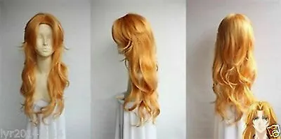 BLEACH Matsumoto Rangiku Long Orange Mix Curly Cosplay Wig • $16.56