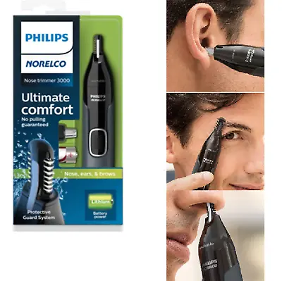$59 • Buy PHILIPS Cordless Nose Ear Eyebrow Trimmer Electric Hair Shaver Premium Set Men's