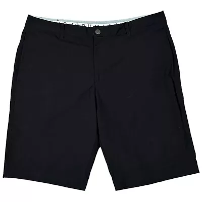 Puma Golf Mens Flat Front Shorts Black Logo Pockets 34in • $12