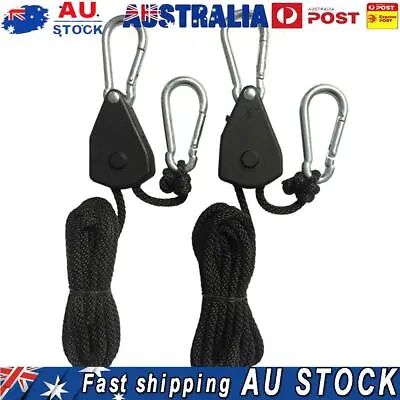 Rope Pulley 2M 1/2/4/6/8/10/12/14/16pcs Ratchet Locking Hanger Sky Curtain Tent • $9.49