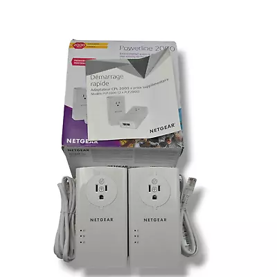 NETGEAR Powerline Adapter Kit 2000 Mbps Wall-plug 2 Gigabit Ethernet Ports • $49