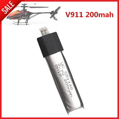 $21.95 • Buy 4pcs 3.7v 200mah Lipo Battery For Wltoys V911 V911-1 V911-2 Rc Helicopter Drone