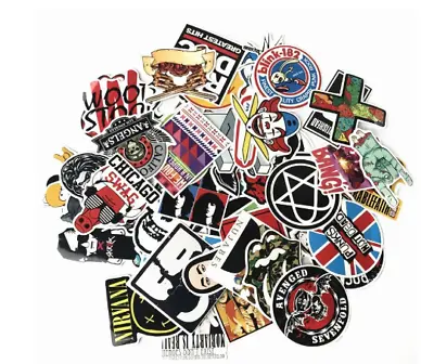 £3.99 • Buy 60pcs Rock Stickers Lot Heavy Metal Punk Band Music Guitar Decals Skateboard UK