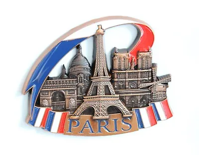 3D - PARIS - FRANCE- Souvenir Fridge Magnet Kitchen Decor Holiday Gift -Metal • £4.49