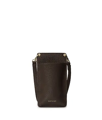 Matt & Nat Vegan Handbag - Cue Crossbody Phone Bag In Truffle • £35