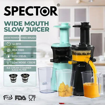 Spector Slow Juicer Cold Press Fruit Juice Extractor Vegetable Processor Sorbet • $119.99