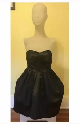 Strapless Satin Flare Dress Women’s Size Small • $11.99