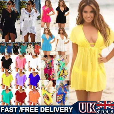 £6.99 • Buy Women Sexy Bikini Cover Up Swimwear Bathing Suit Summer Beach Dress Hot Holiday