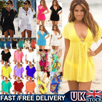 £6.99 • Buy Women Sexy Bikini Cover Up Swimwear Bathing Suit Summer Beach Dress Hot Holiday