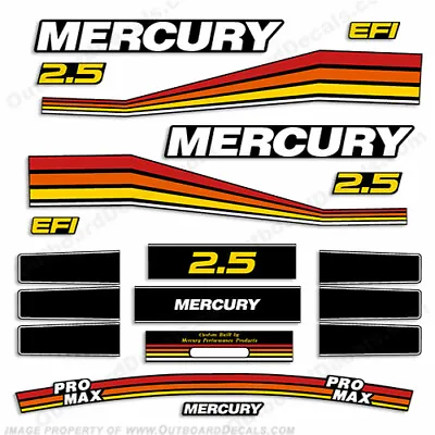 Fits Mercury Racing 260hp 2.5L ProMax Outboard Decal Kit With Air Damn Pro Max • $109.95