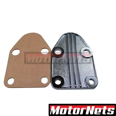 Small Block Chevy SBC Fuel Pump Block Off Plate Die-Cast Finned 305 350 327 400 • $14.60