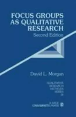 Focus Groups As Qualitative Research Second Edition (Qualitative Research Metho • $9.18