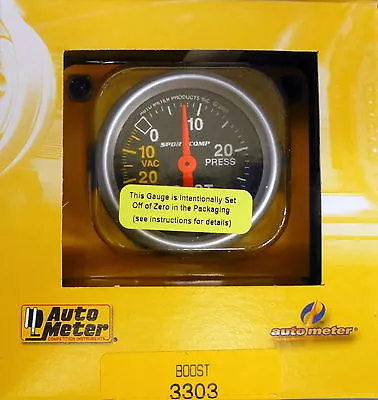 Auto Meter 3303 Sport Comp Vacuum Boost Mechanical Gauge 2 1/16 30 In.Hg/ 30 PSI • $90.40