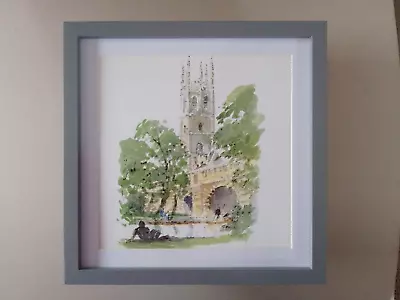 Hugh Casson Print 'Magdalen College Oxford' Bell Tower Above The Bridge FRAMED • £26.50