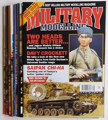 8 X MILITARY MODELLING Magazines 1999/2000 - Job Lot (all Shown) • $5.05