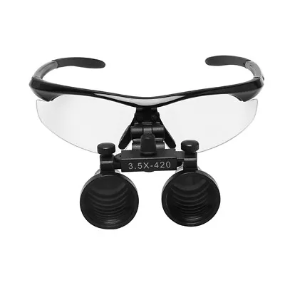 3.5X Magnifying Glasses Dental Medical Binocular Loupes With Bag Black US STOCK • $30.39