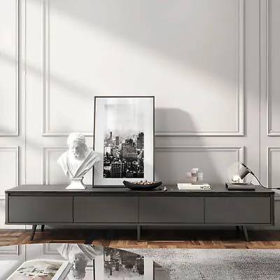 TV Stand For TVs Up To 75  TV Media Console With Faux Marble Top And 4 Drawers • $205.86