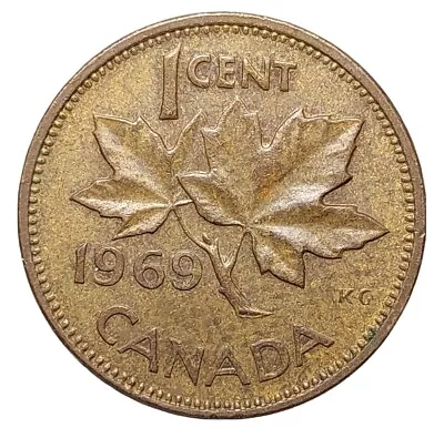 Canada 1 Cent 1969 Bronze Coin Elizabeth II K225 • £2.99