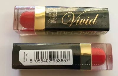 X2 MUA LUXE - Vivid Colour Intense Lipstick - Hot Chilli - Brand New - Free P&p • £3.99