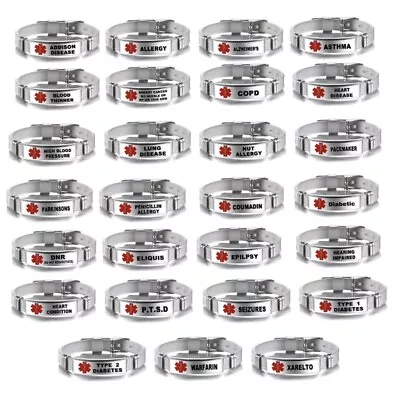 Stainless Steel Bracelets Adjustable Wristband For Men Women • $15.87