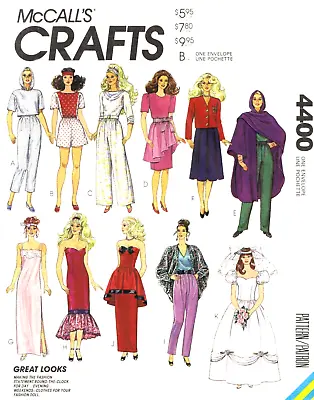 Vintage 1980s Barbie Clothes Pattern Reproduction McCall's 4400 Uncut • $8.95