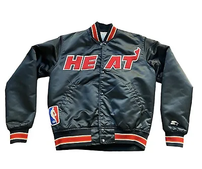 Vintage Miami Heat Starter Jacket 90s Black Size M • $150