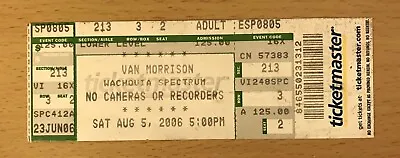 2006 Van Morrison Philadelphia Concert Ticket Stub Brown Eyed Girl Moondance • $5.99