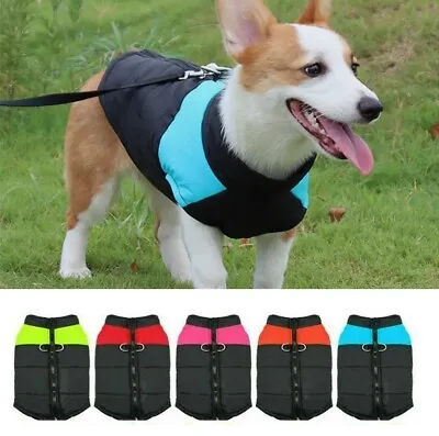£5.99 • Buy Waterproof Dog Coat For Small Dogs Winter Warm Jacket Clothes  With Harness Hole