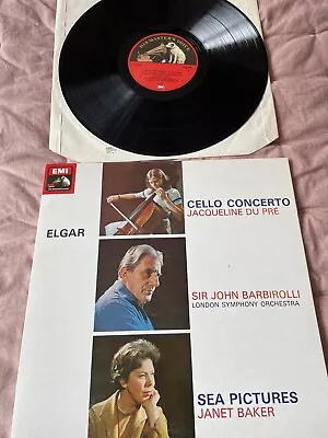 ELGAR ‘Cello Concerto’ 1965 LP HMV Stereo Jacqueline Du Pre / Barbirolli –ASD655 • £20