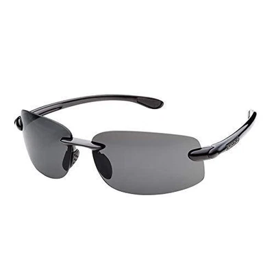 $54.95 • Buy Suncloud Excursion By Smith Optics Rimless Polarized Sunglasses Gloss Black&Grey