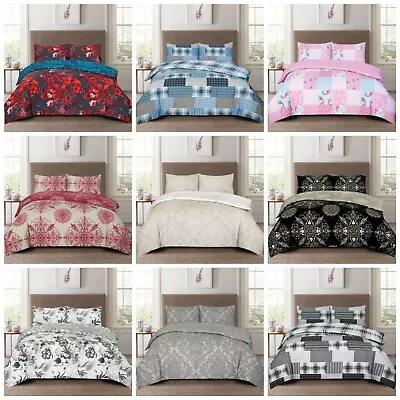 £13.98 • Buy 100%Rich Cotton Duvet Cover Set Printed Quilt Cover Double King Size Bedding Set