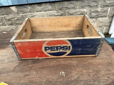 Vintage Dated 1968 Pepsi Wood Wooden Crate Dr Pepper Bottling Co Niagara • $35