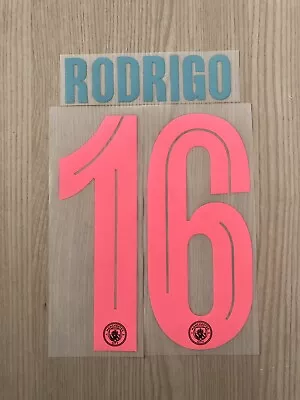 RODRIGO 16 23/24 European & Cup Third Nameset Manchester City • £6.99