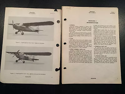 L-2 Illustrated Parts Catalog Manual Flight Maintenance WWII Pilot Taylorcraft • $55