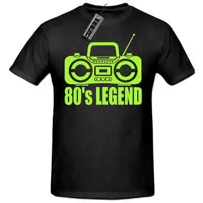 80's Legend Boombox T Shirt 80's Unisex T Shirt 80's T Shirt.(Green Slogan) • £9.99