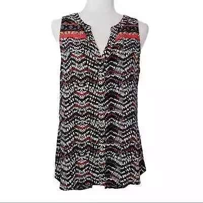 Sanctuary Tribal Print Pullover V Neck Sleeveless Blouse Womens Small • $12.99