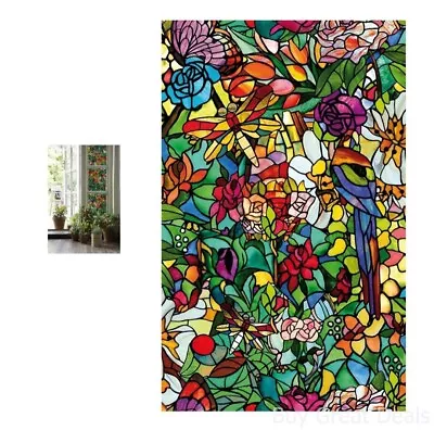 Stained Glass Window Film Shower Door Cabinet Privacy Filters Light Home Decor • $20.70