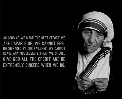 MOTHER THERESA QUOTE GLOSSY POSTER PICTURE PHOTO Motivational Inspirational 2058 • $14.99