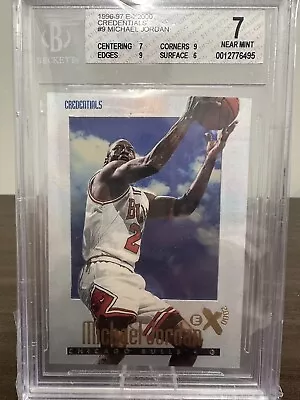 1996-97 E-X2000 Credentials /499 Michael Jordan BGS 7 Chicago Bulls HOF GOAT • $9600