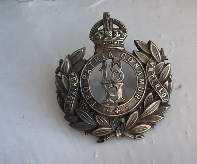 18th Hussars White Metal Badge • £26.99