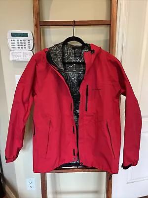 Grundens Gage Mens L Technical Gear Waterproof Jacket In Red With Many Pockets! • $45
