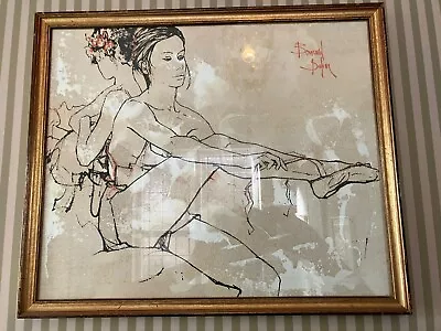£99.99 • Buy ‘bernard Dufour' French Artist Signed Rare Acrylic On Canvas-ballerina