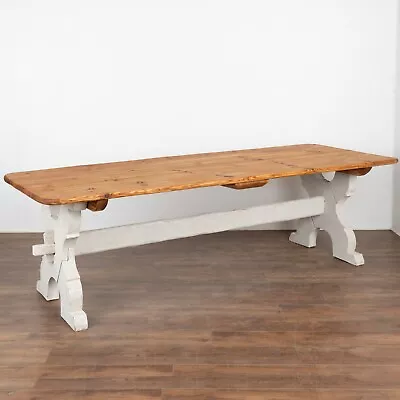 White Painted Pine Farm Table Denmark Circa 1840-60 • $4250