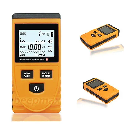 Digital LCD Electromagnetic Radiation Detector EMF Meter Tester + Battery • £18.99